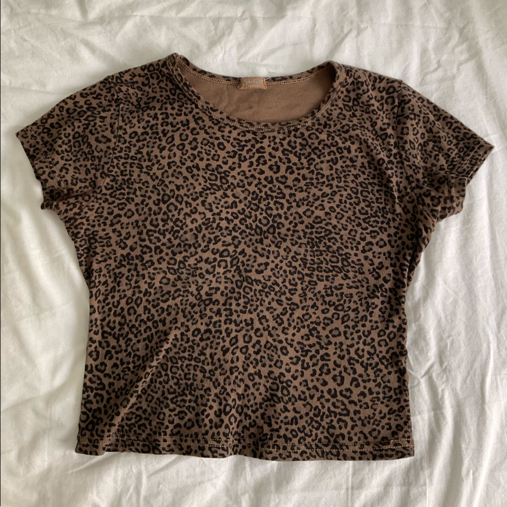 John Galt brown cheetah top